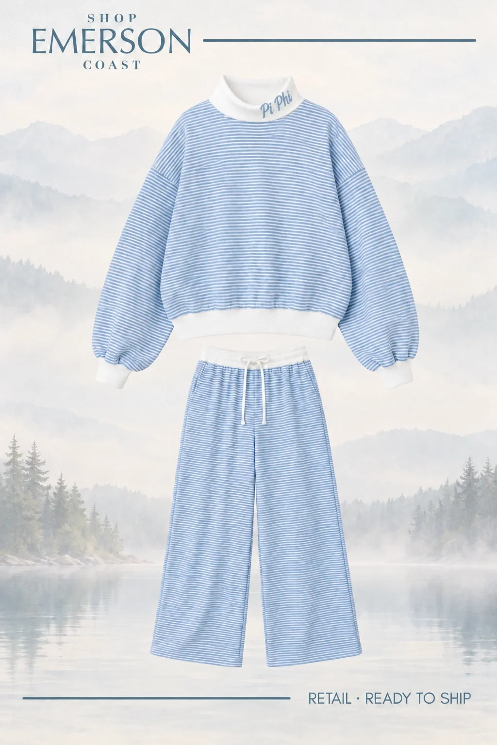 Pi Beta Phi Blue Boathouse Set