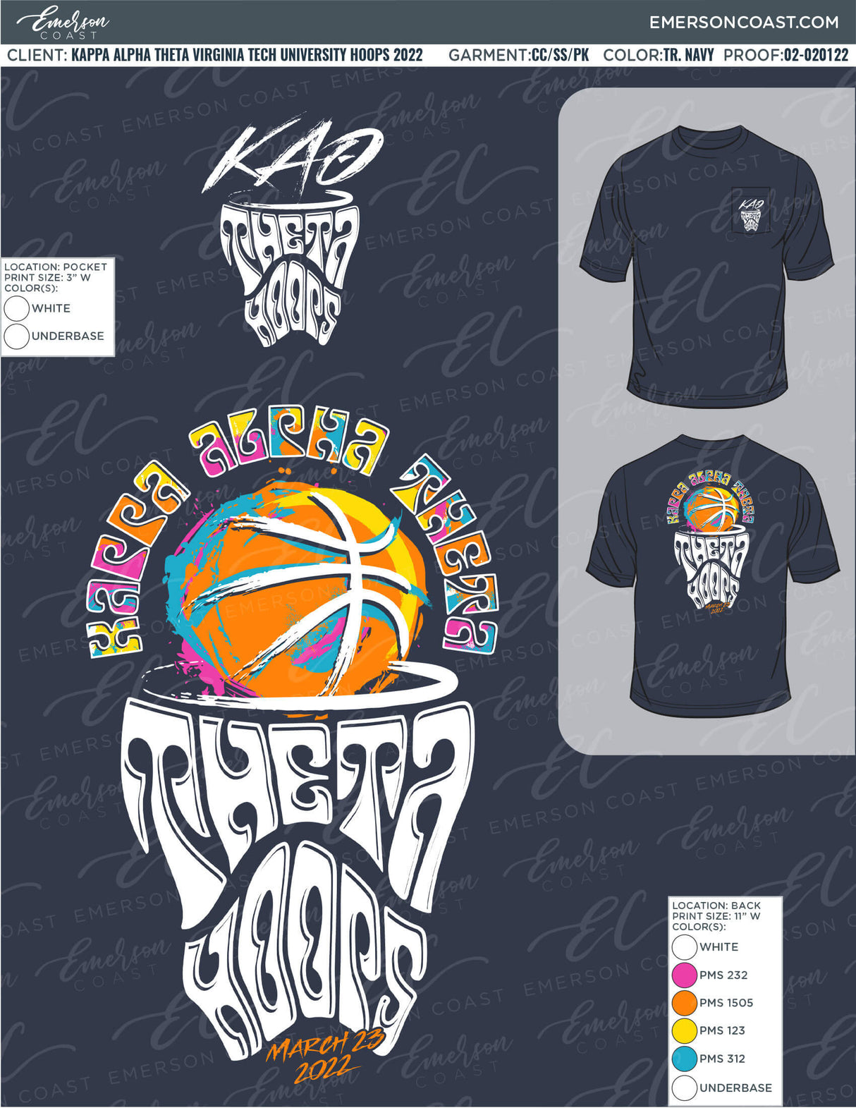 02-020122 Kappa Alpha Theta Virginia Tech University Hoops 2022