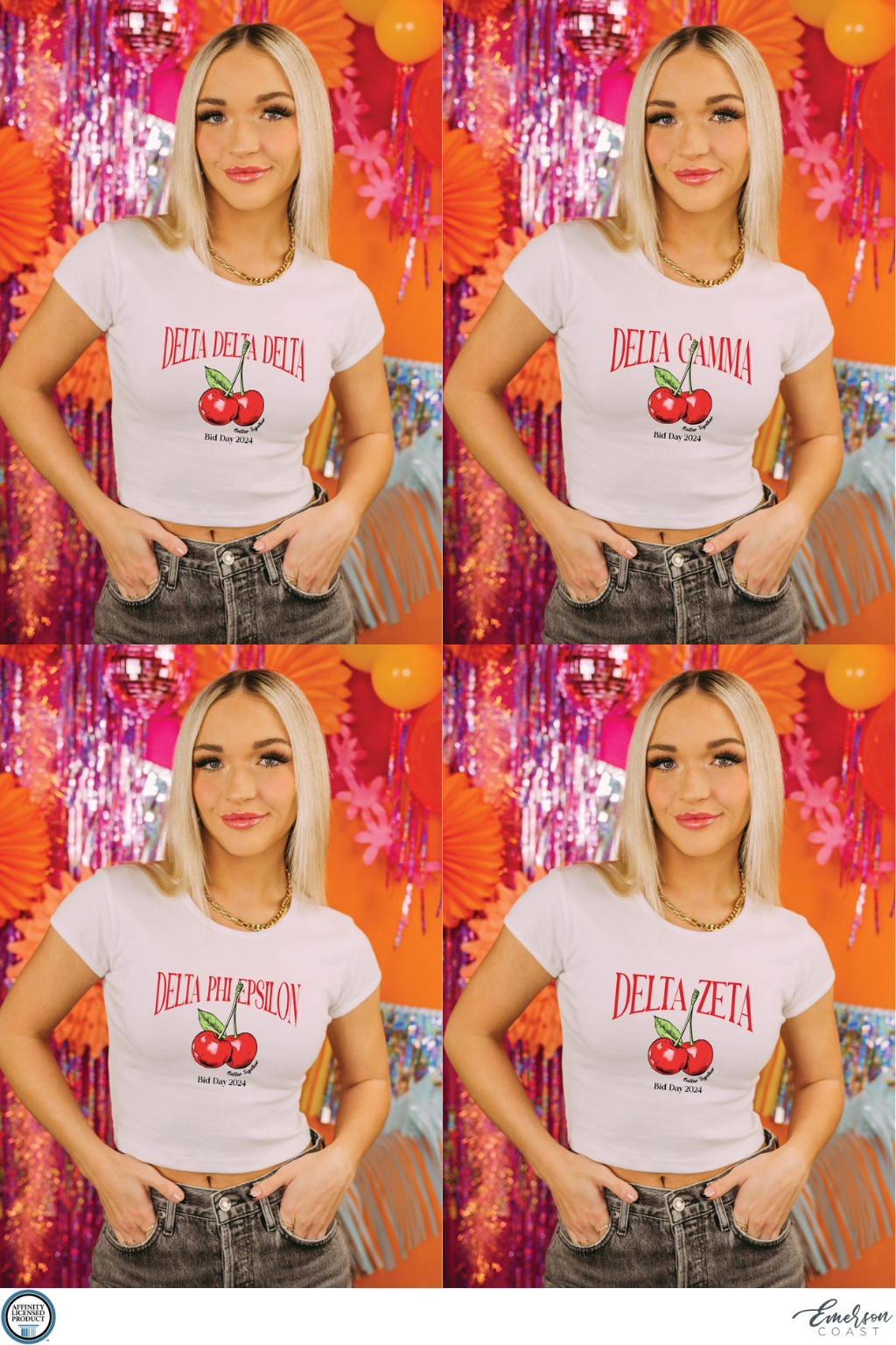 Cherry Bomb Bid Day Baby Tee