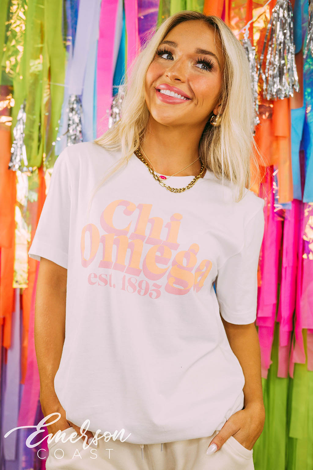 Chi Omega Colorful Established Tee