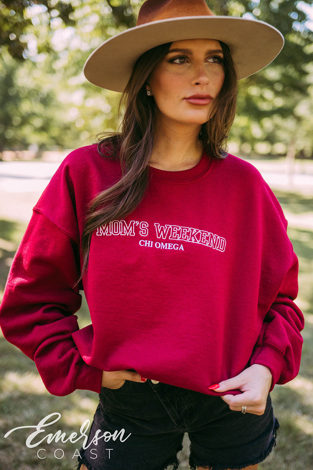 Chi Omega Mom's Weekend Outline Crewneck