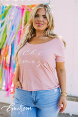 Chi Omega Script Tee