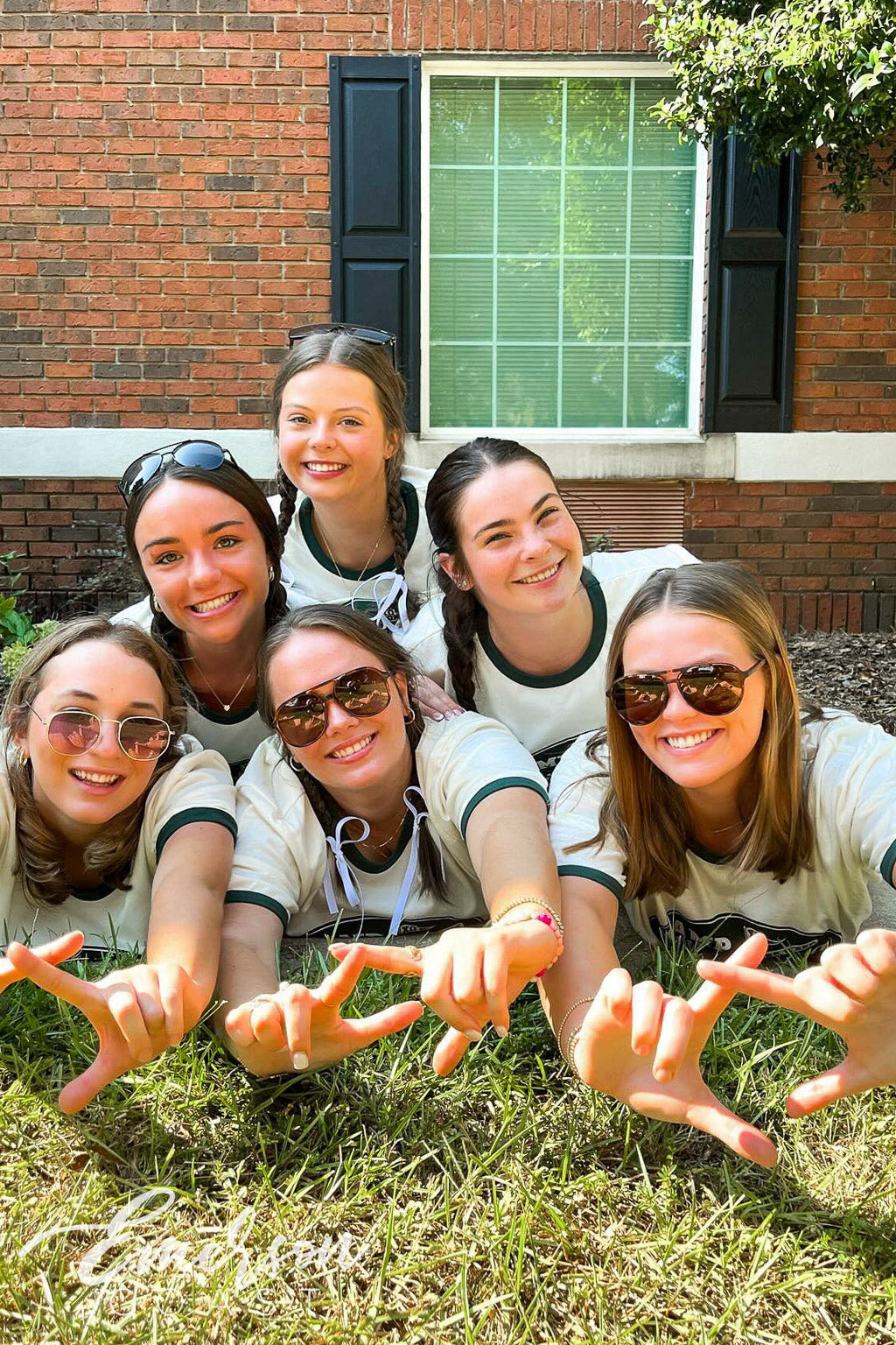 Chi Omega University of South Alabama Camp Theme Work Week Ringer Tee