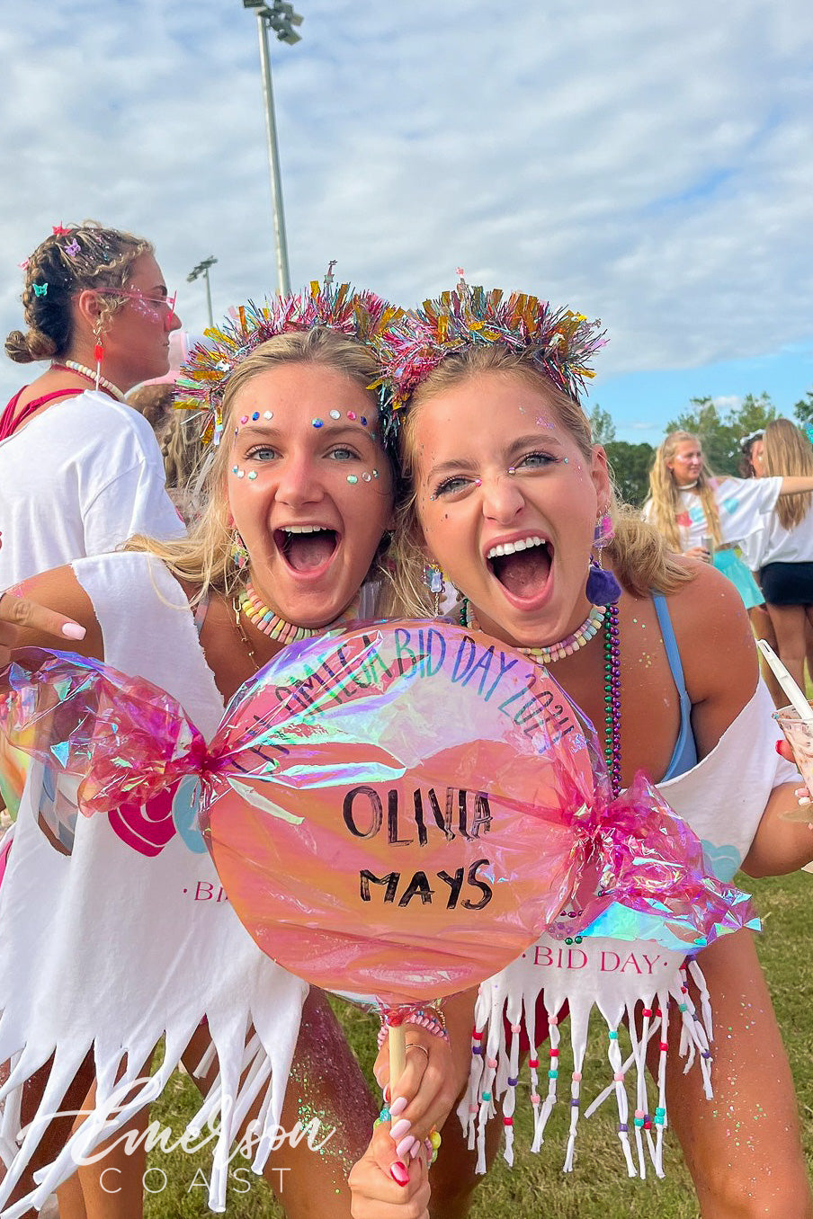 Chi Omega University of North Carolina Wilmington Candy Bid Day Tshirt