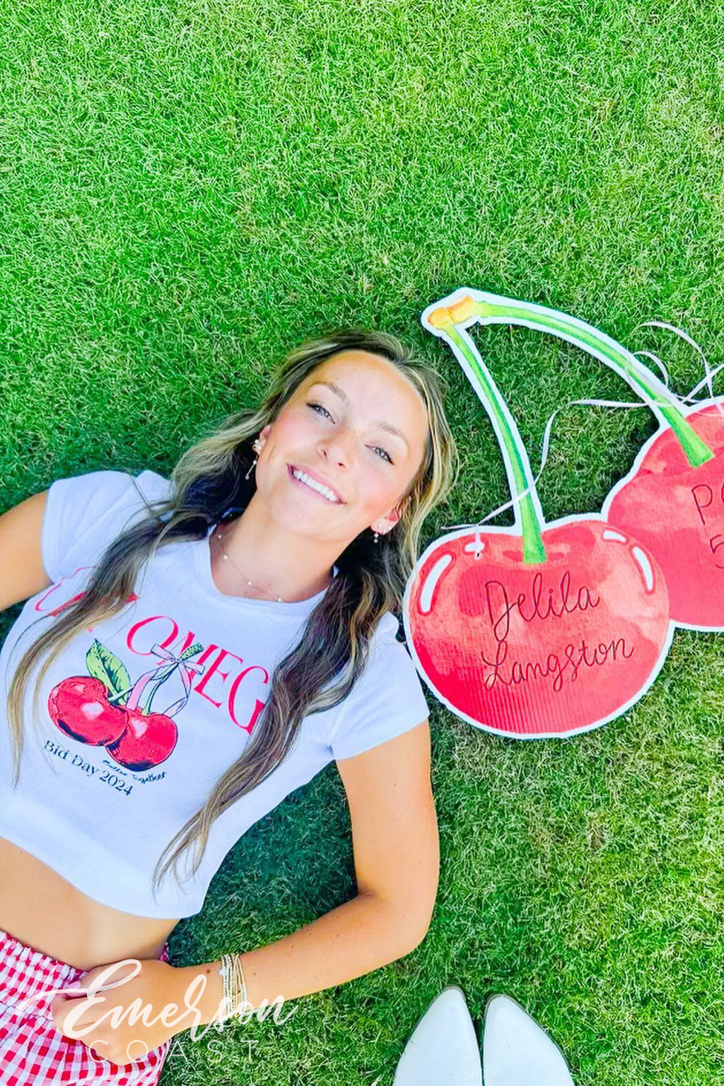 Chi Omega University of West Georgia Cherry On Top Bid Day Tee