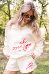Chi Omega Cream Heritage Set