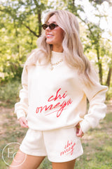 Chi Omega Cream Heritage Set