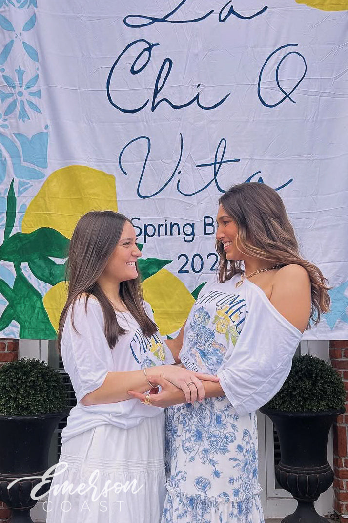 Chi Omega University of West Georgia La Chi O Vita Bid Day Slouchy Tee