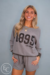 Chi Omega Striped Off The Shoulder Set