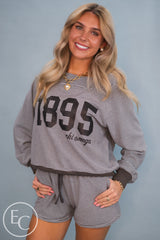 Chi Omega Striped Off The Shoulder Set