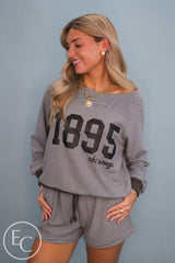 Chi Omega Striped Off The Shoulder Set