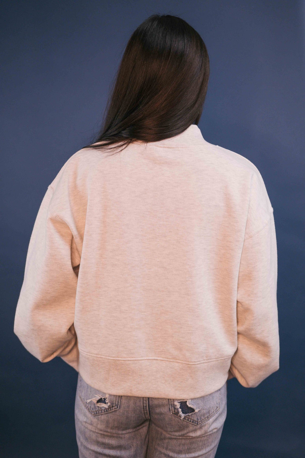 Chicka-d Ladies Mock Neck Sweatshirt