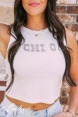 Chi O Western Rhinestone Tank