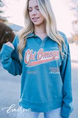 Chi Omega Members Only Retro Collared Crew