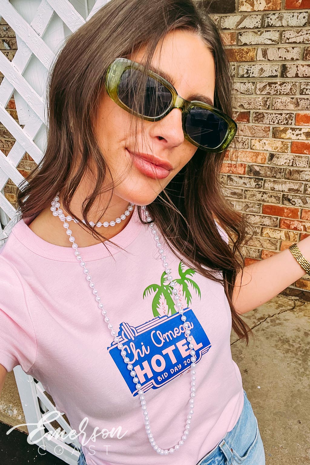 Chi Omega Hotel California Bid Day Baby Tee