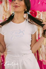 Chi Omega Matching Bow Tee and Shorts
