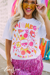 Chi Omega Colorful Skull and Crossbones Bid Day Tee