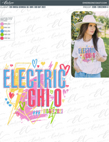 Chi Omega Bid Day Electric Colorful Tee