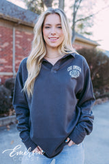Chi O Crest Collared Crew