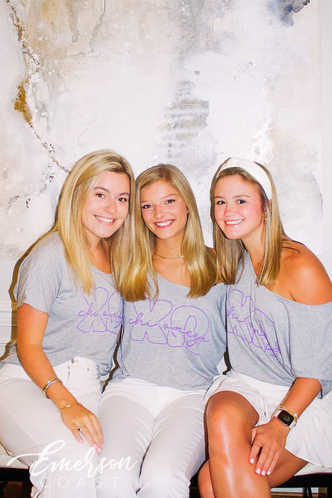 Chi Omega Gray Slouchy Tee
