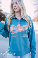Chi Omega Members Only Retro Collared Crew