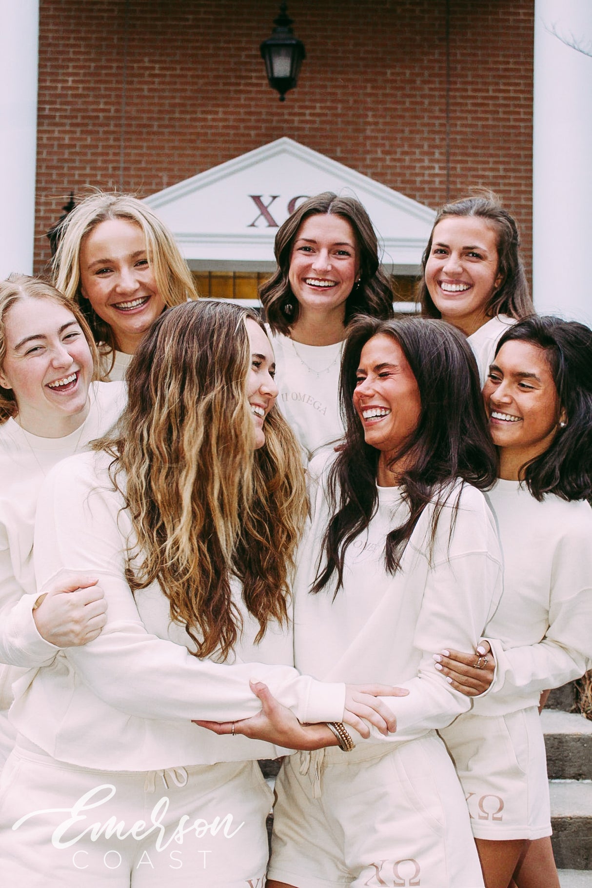 Chi Omega Cream Matching Work Week Sets