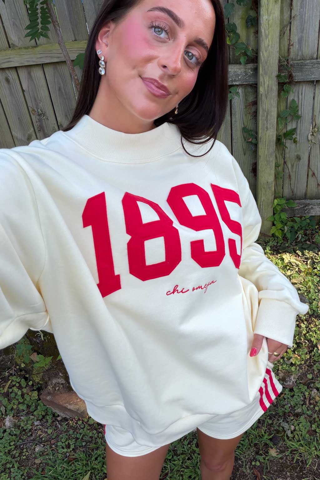 Chi O Vintage Varsity Mockneck