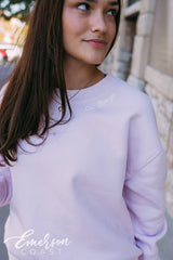 Chi Omega Orchid Crewneck and Jogger Set