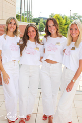 Chi Omega East Carolina University Bold Script Recruitment Tee