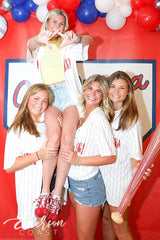Chi Omega Red Pinstripe Jersey