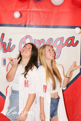 Chi Omega Red Pinstripe Jersey