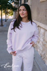 Chi Omega Orchid Crewneck and Jogger Set