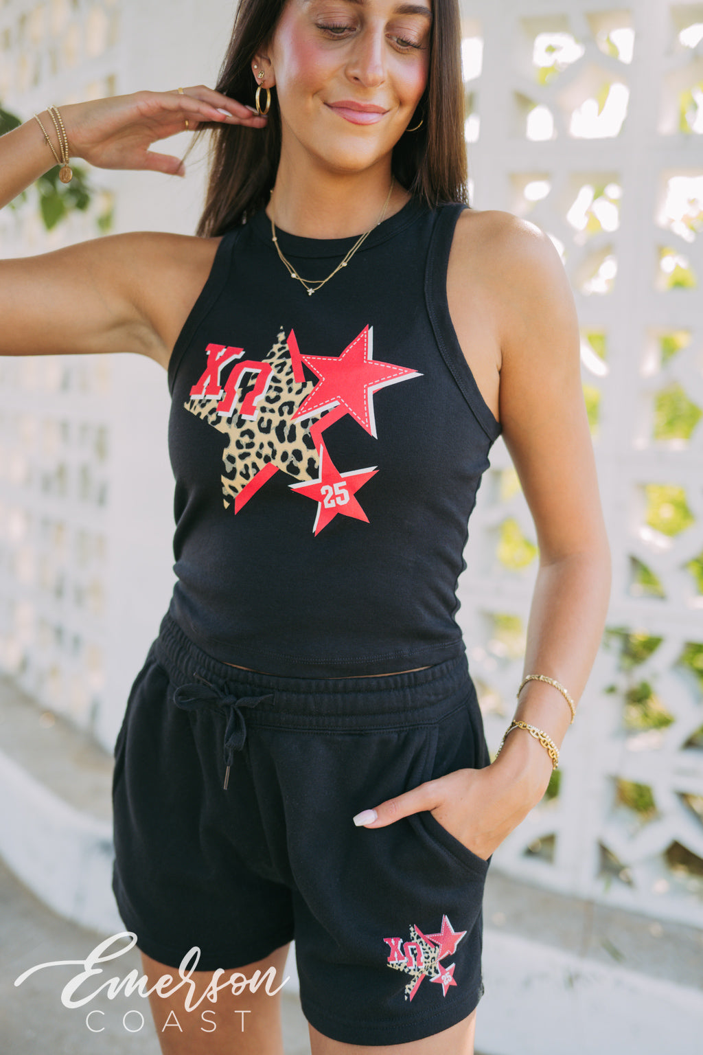 Chi Omega PR Tank and Shorts Set