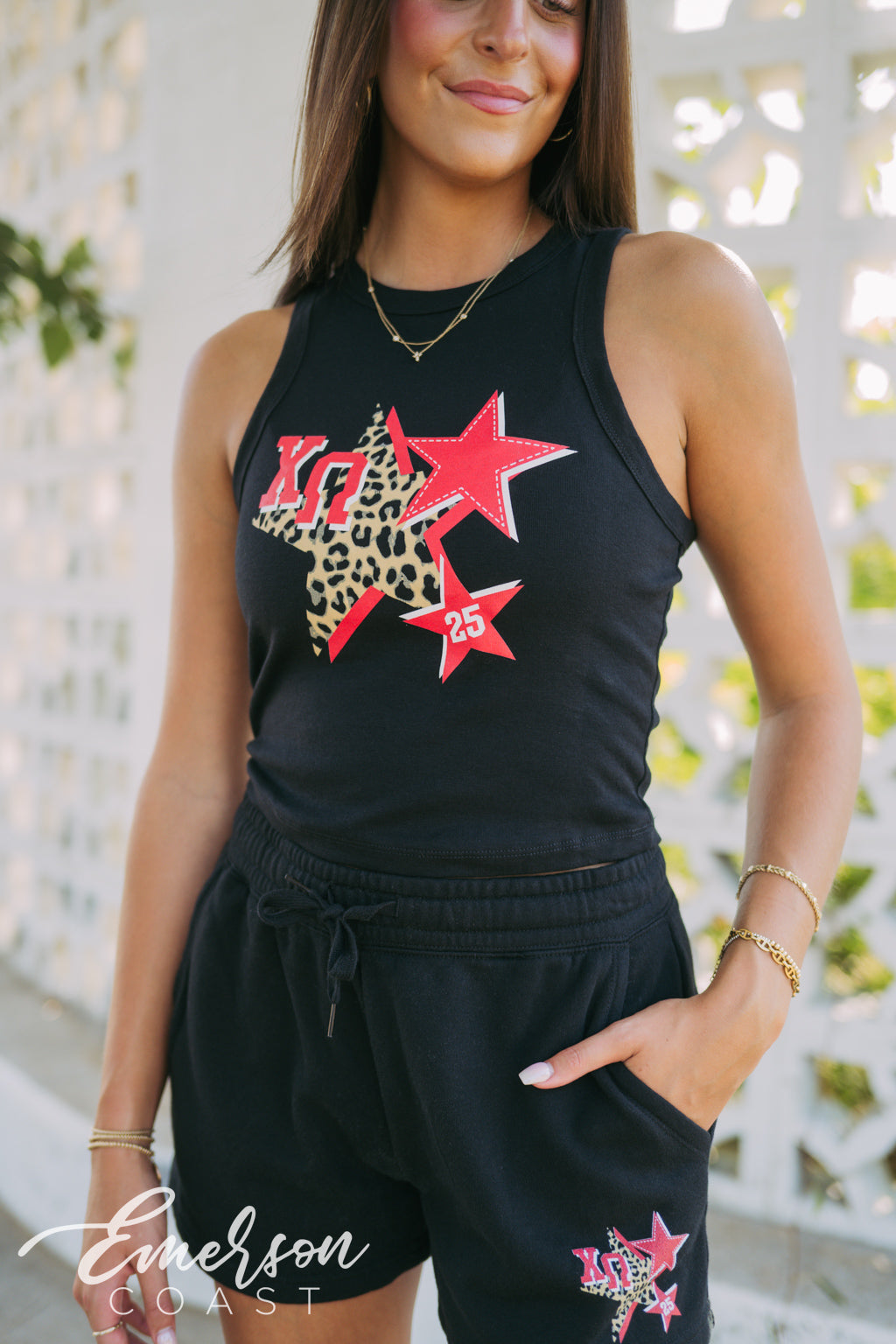 Chi Omega PR Tank and Shorts Set