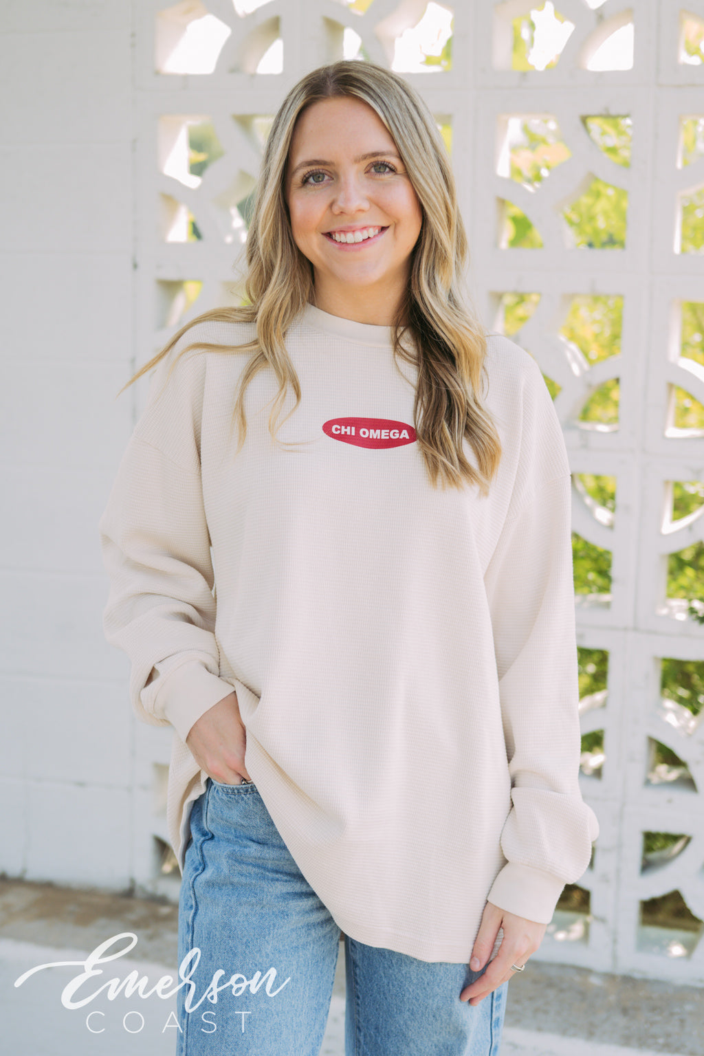 Chi Omega Heavy Thermal Long Sleeve