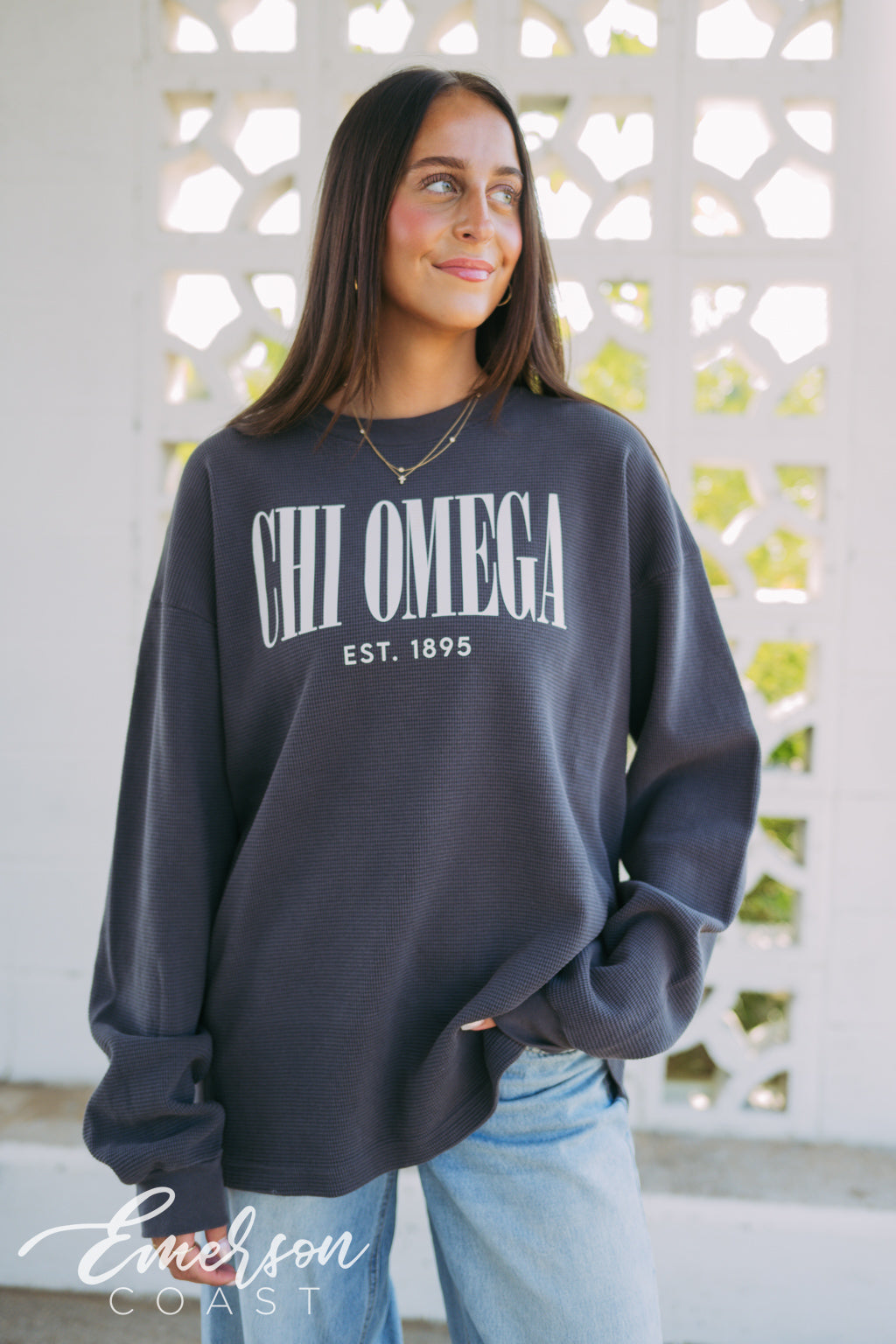 Chi Omega Heavy Thermal Long Sleeve