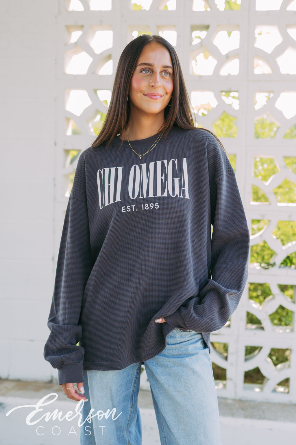 Chi Omega Heavy Thermal Long Sleeve