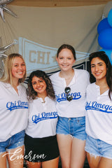 Chi Omega White Wish Week Henley