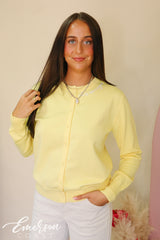 Chi Omega Embroidered Yellow Cardigan