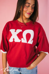 Chi Omega Classic Red Letter Jersey