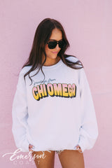Chi Omega Greetings From Postcard PR Crewneck