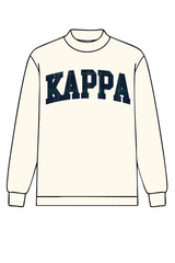 Kappa Cream Plaid Mock Neck Longsleeve