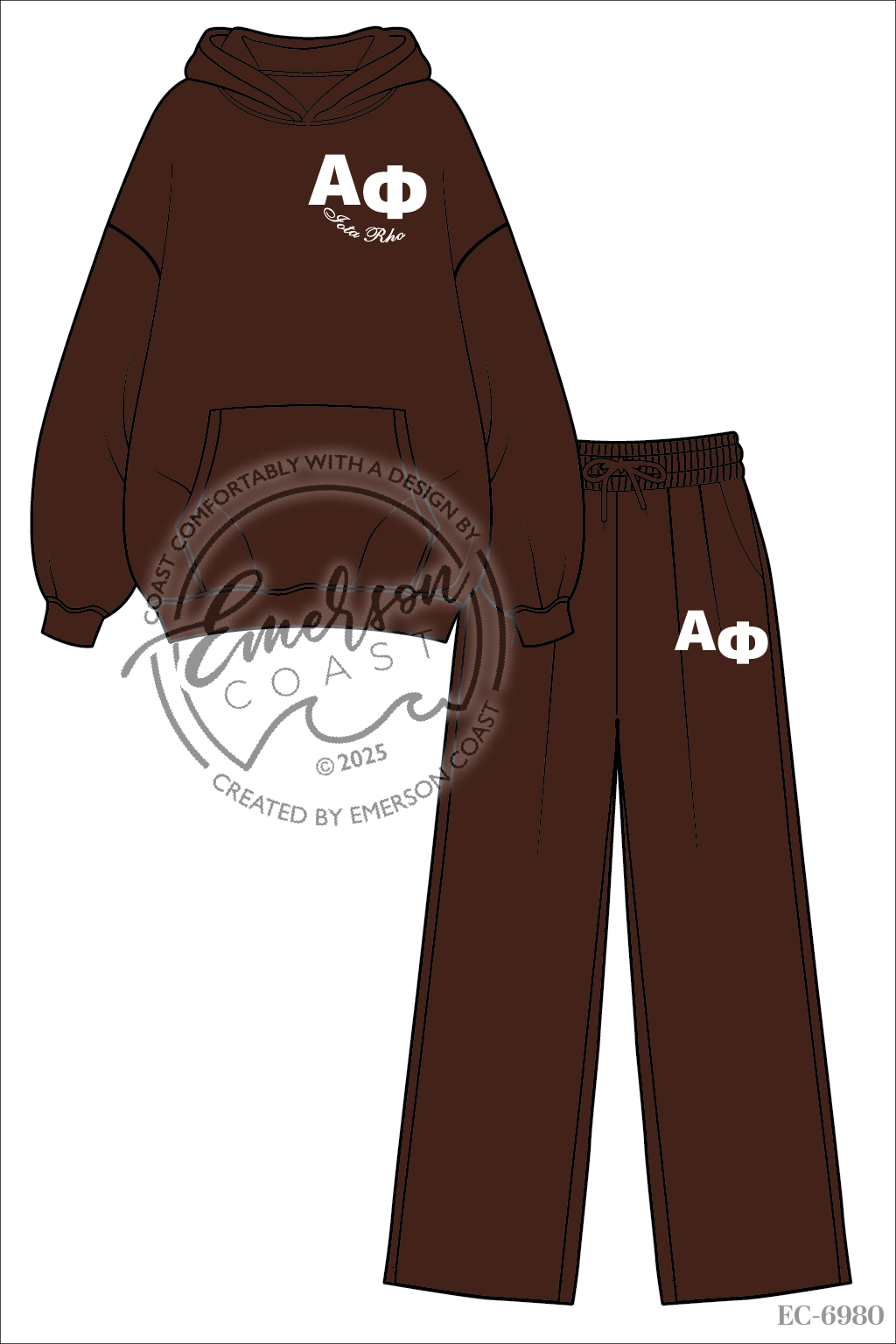 Alpha Phi Matching Hoodie and Wide Leg Set