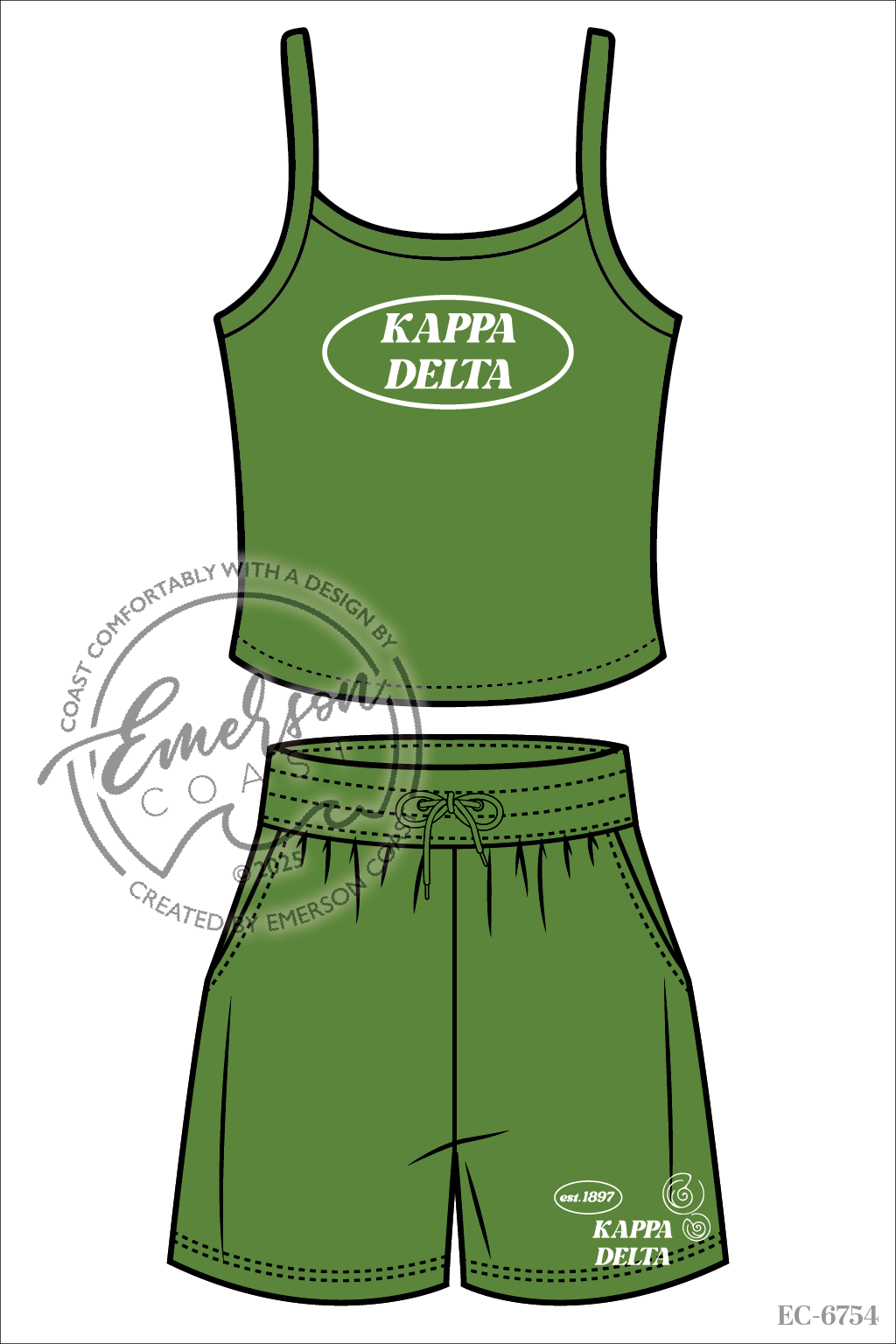 Kappa Delta Matching Tank and Short Set