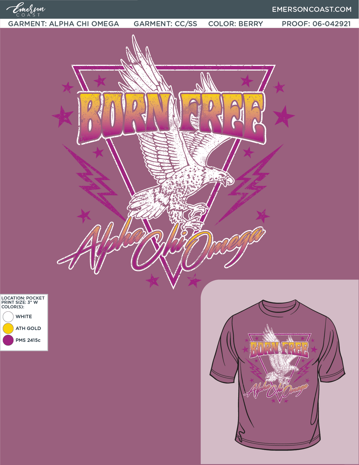 06-042921 Alpha Chi omega University of West Florida Band Tee 2021-01