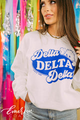 Tri Delta Bear Crewneck