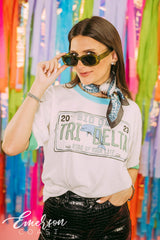Tri Delta Ride of Your Life Bid Day Colorblock Ringer