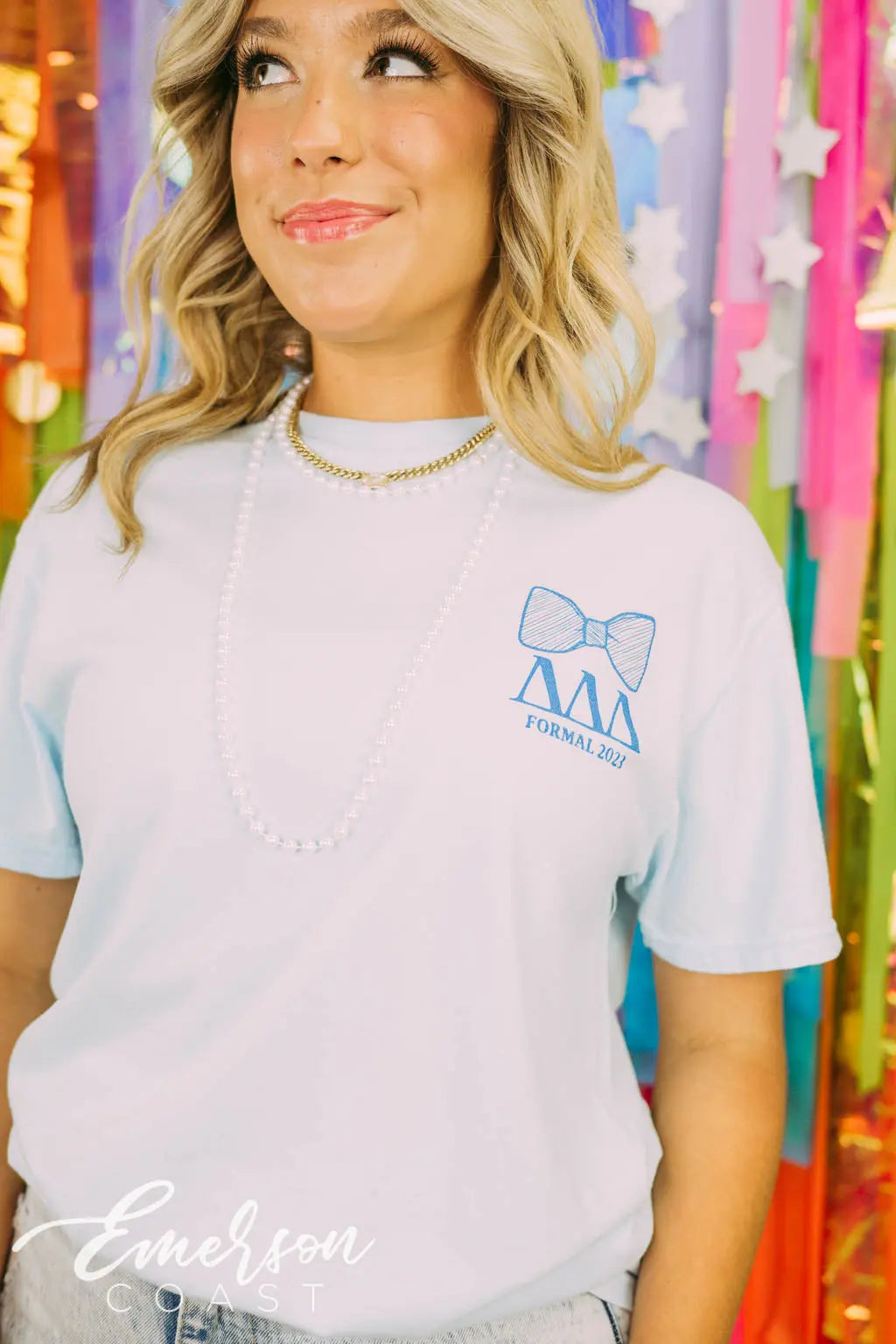 Delta Delta Delta Tie Formal Tshirt