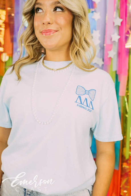 Delta Delta Delta Tie Formal Tshirt