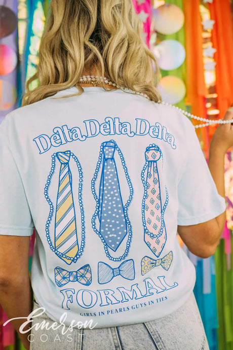 Delta Delta Delta Tie Formal Tshirt